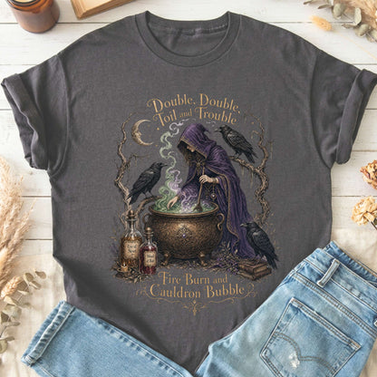 Double Double Toil and Trouble Macbeth Witch Shakespeare T-Shirt