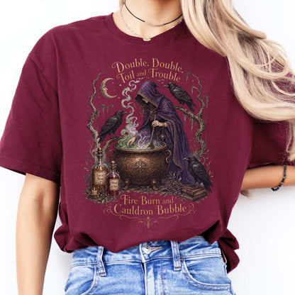 Double Double Toil and Trouble Macbeth Witch Shakespeare T-Shirt