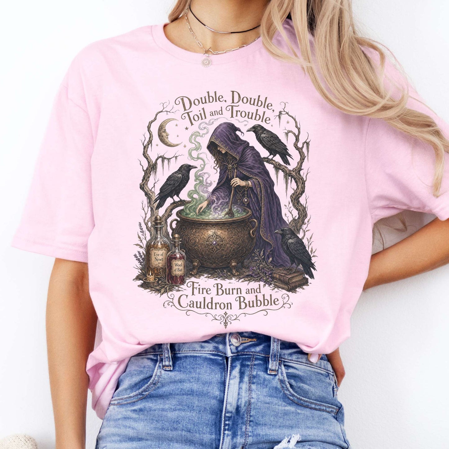 Double Double Toil and Trouble Macbeth Witch Shakespeare T-Shirt