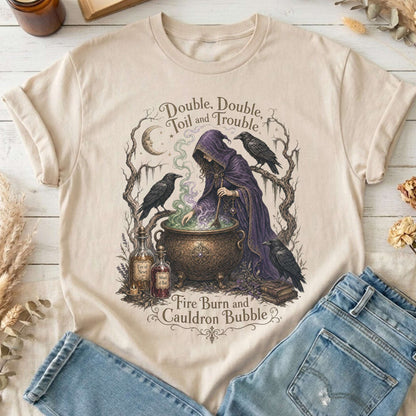 Double Double Toil and Trouble Macbeth Witch Shakespeare T-Shirt