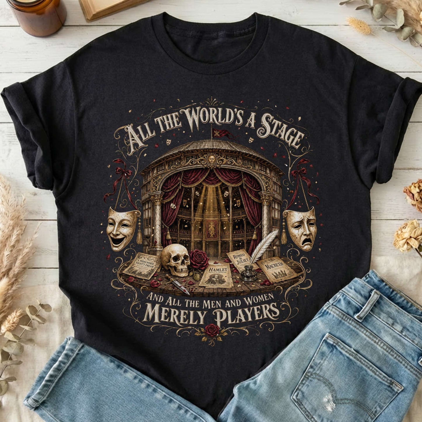 All the World's a Stage Shakespeare T-Shirt