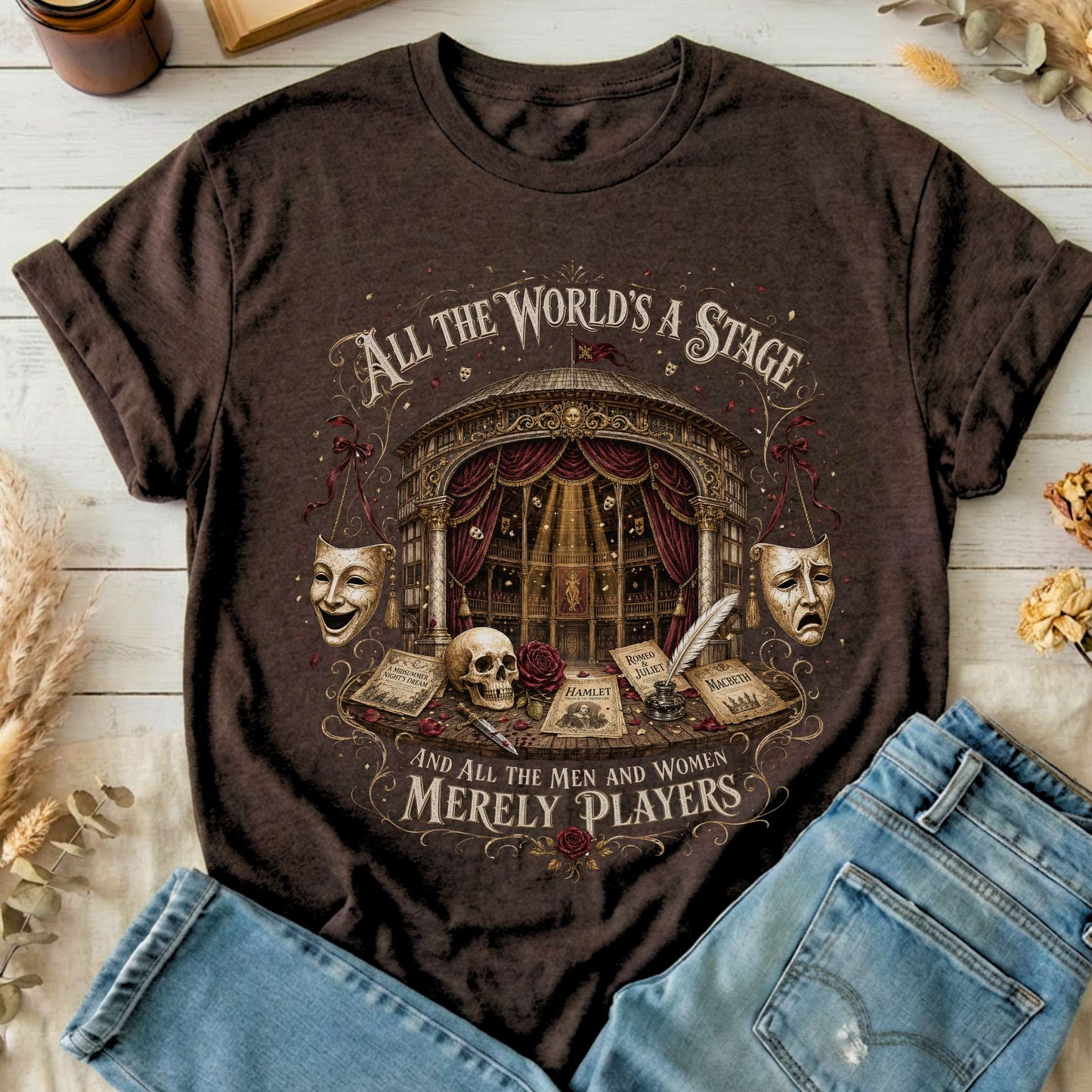 All the World's a Stage Shakespeare T-Shirt