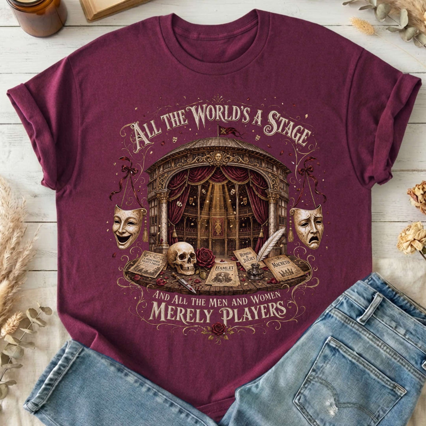 All the World's a Stage Shakespeare T-Shirt