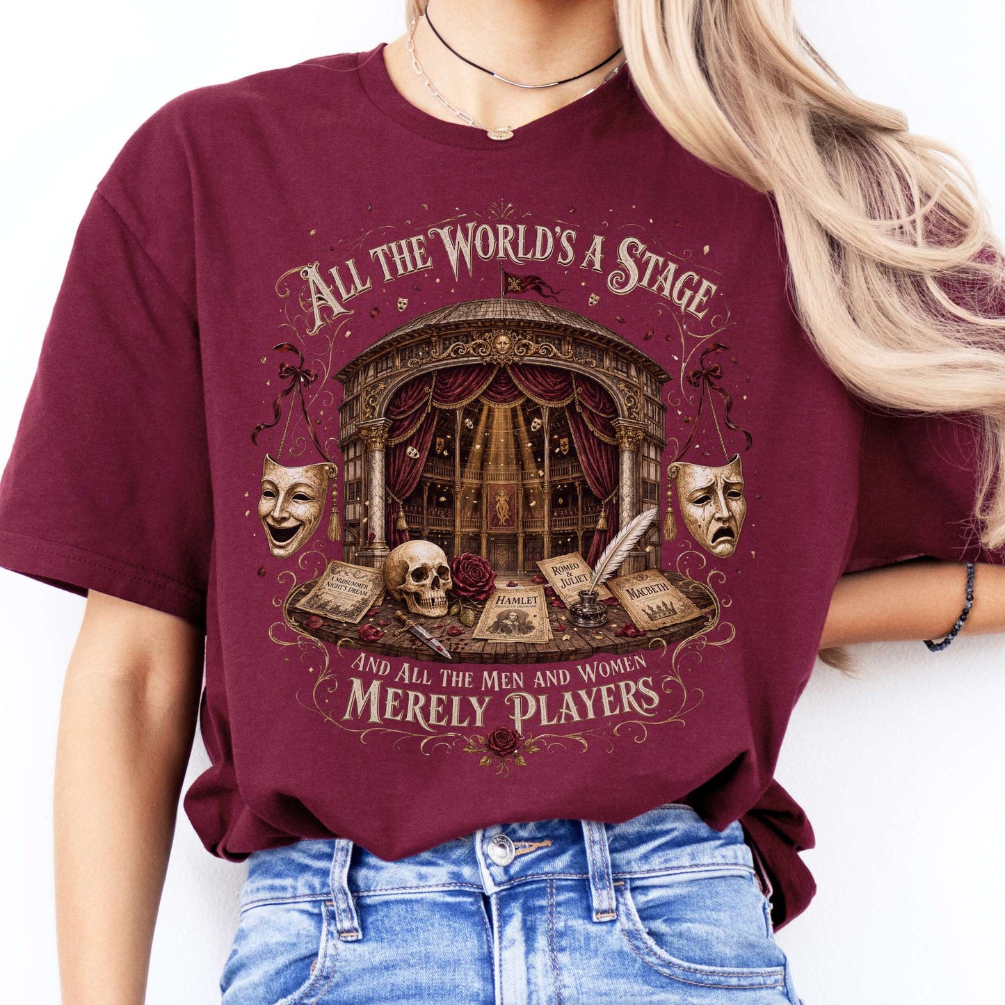 All the World's a Stage Shakespeare T-Shirt