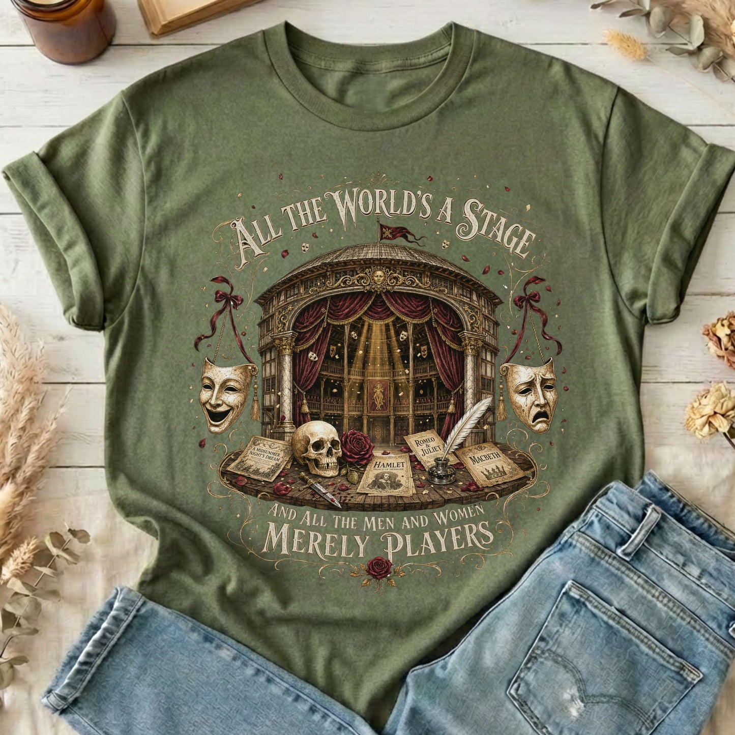 All the World's a Stage Shakespeare T-Shirt