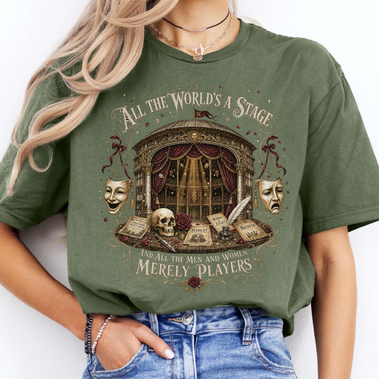 All the World's a Stage Shakespeare T-Shirt