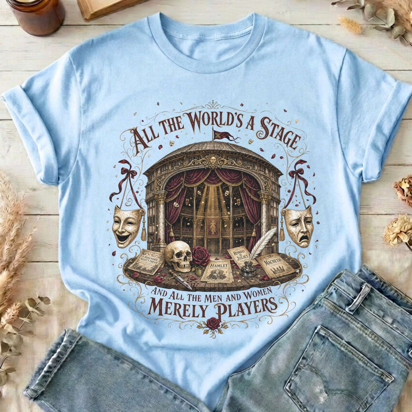 All the World's a Stage Shakespeare T-Shirt