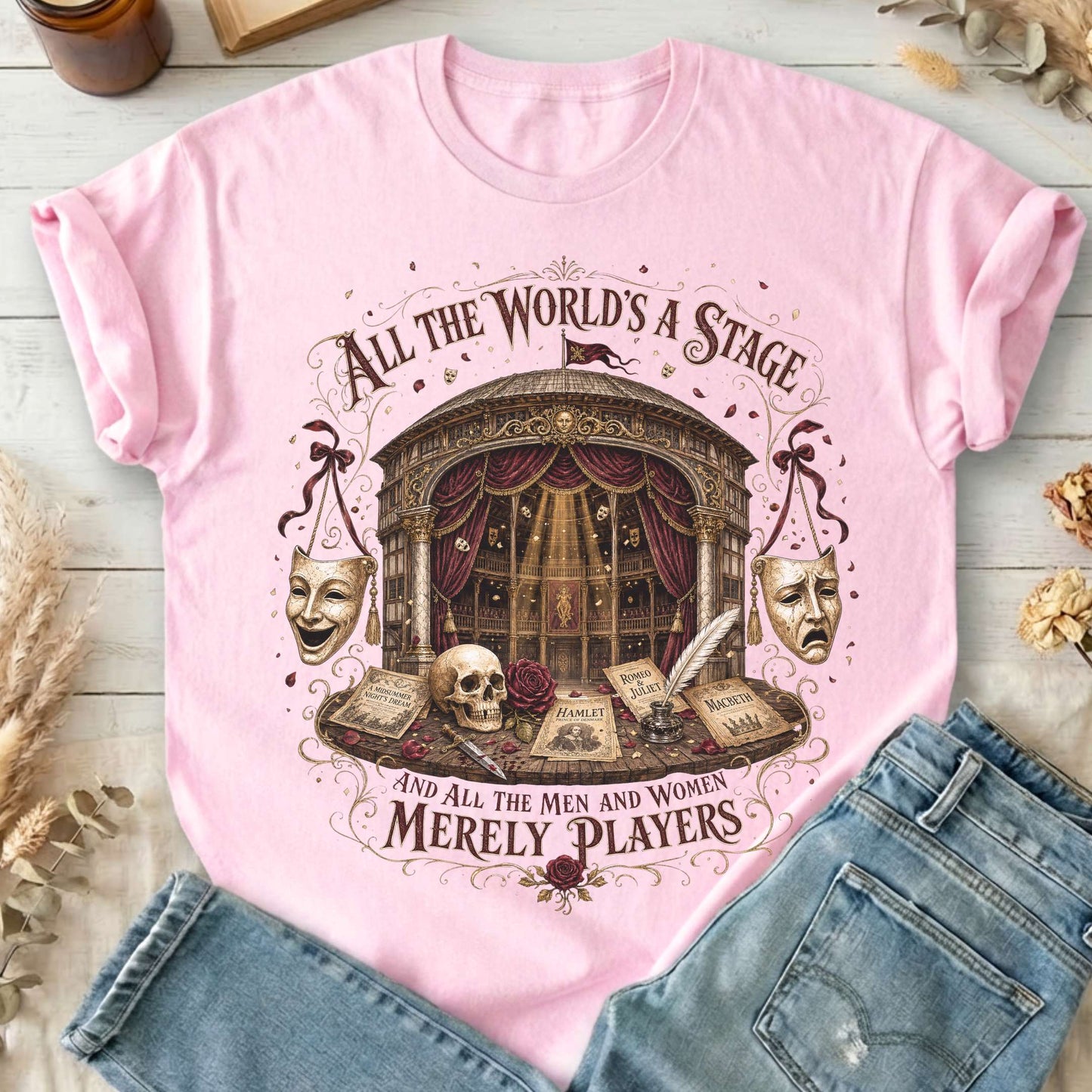 All the World's a Stage Shakespeare T-Shirt