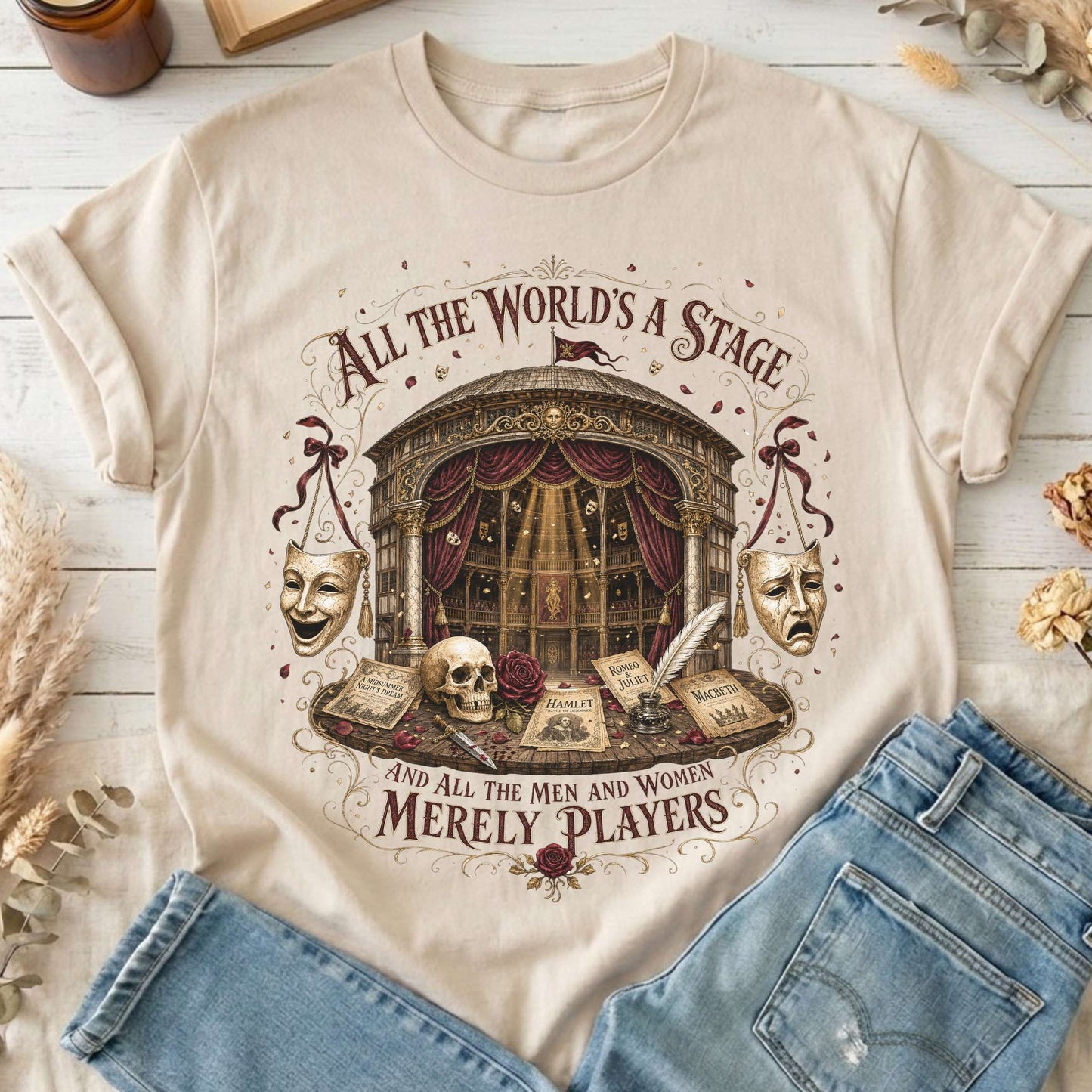 All the World's a Stage Shakespeare T-Shirt