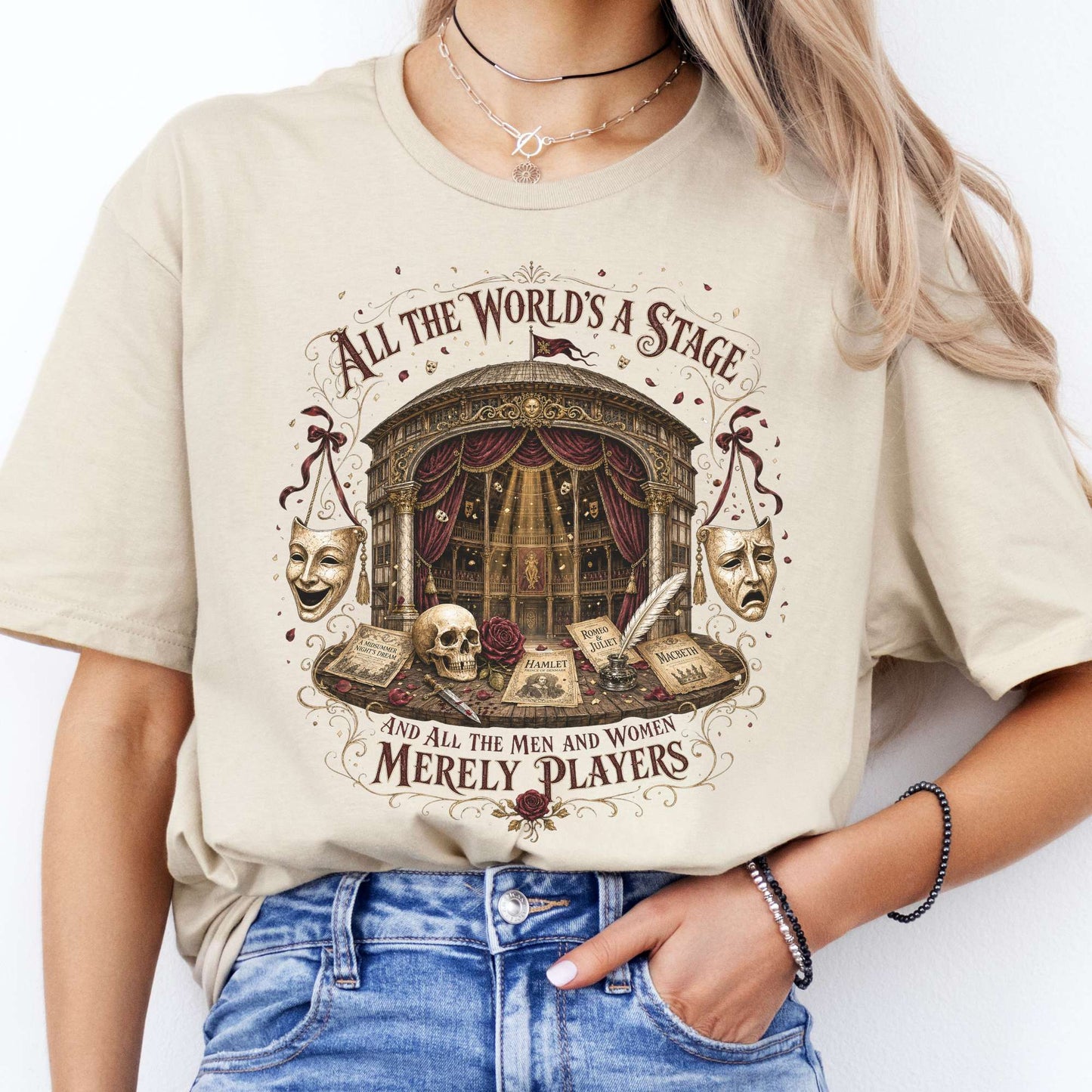 All the World's a Stage Shakespeare T-Shirt
