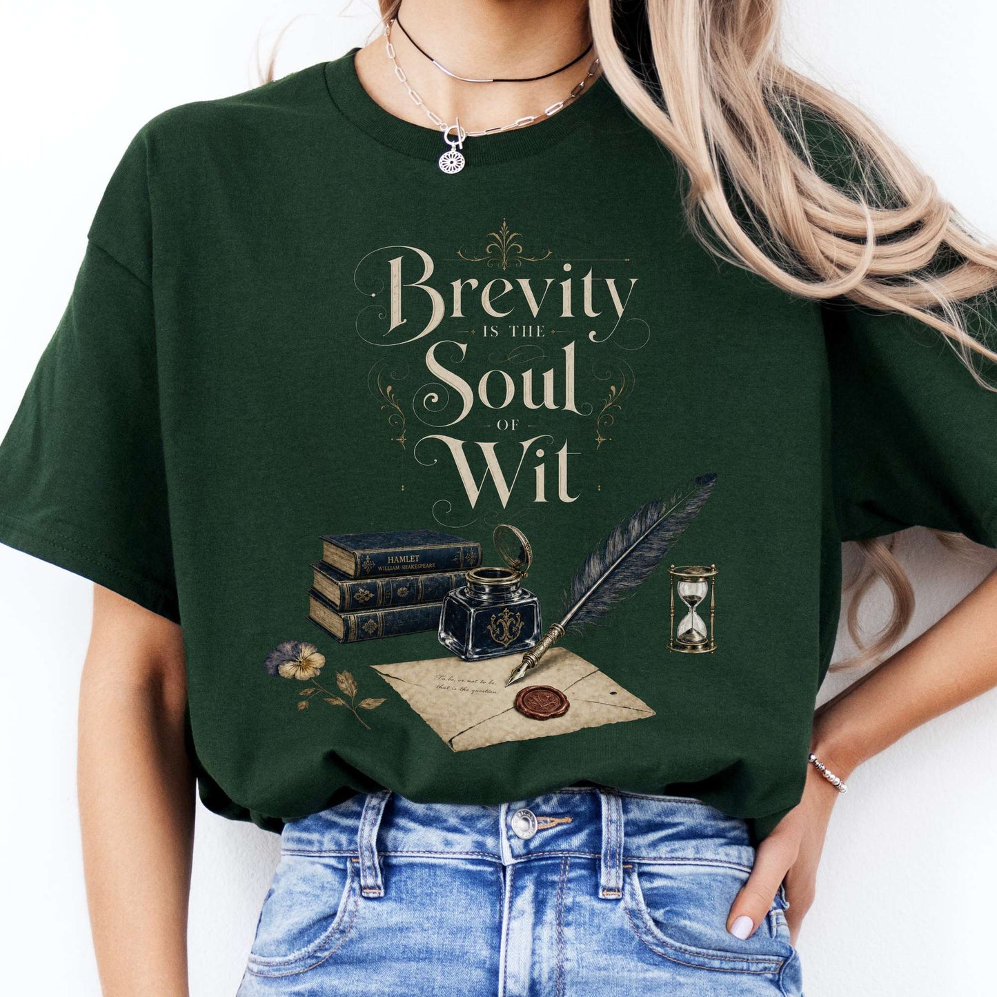 Brevity Is the Soul of Wit Shakespeare Literary T-Shirt