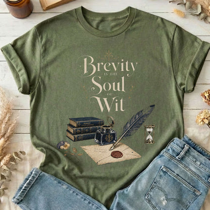 Brevity Is the Soul of Wit Shakespeare Literary T-Shirt