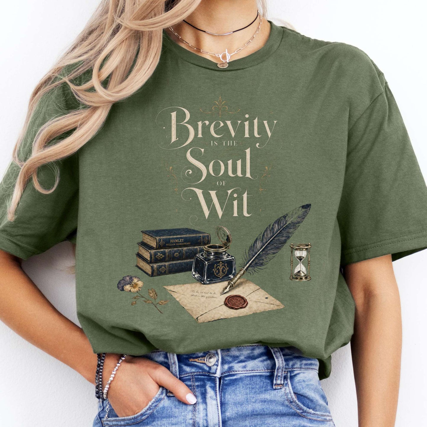 Brevity Is the Soul of Wit Shakespeare Literary T-Shirt
