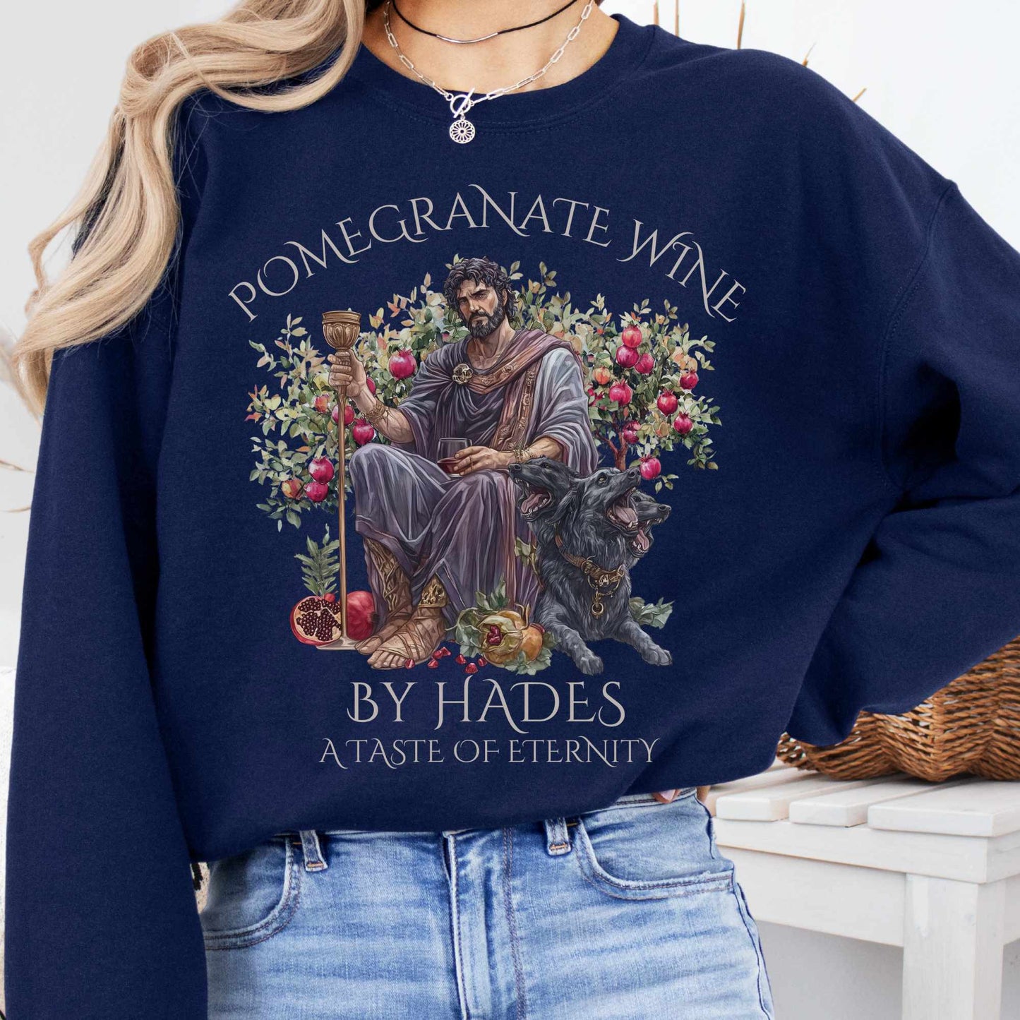 Pomegranate Wine By Hades Sweatshirt - A Taste of Eternity