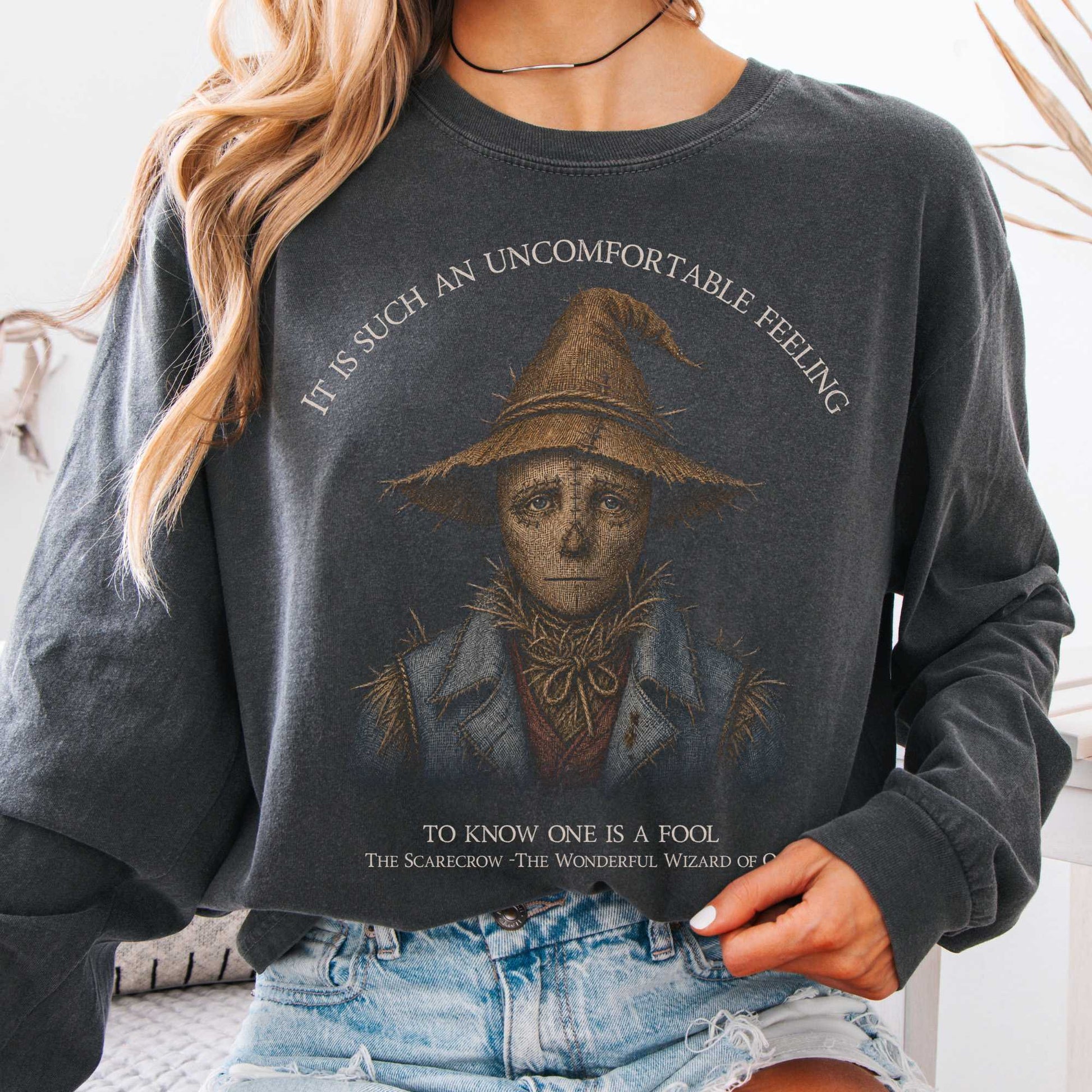 Long-sleeve Pepper / S It Is Such an Uncomfortable Feeling Scarecrow Long Sleeve The Mystic Eden