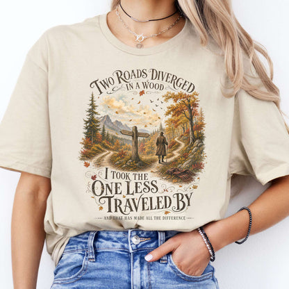 The Road Not Taken Robert Frost Literary T-Shirt