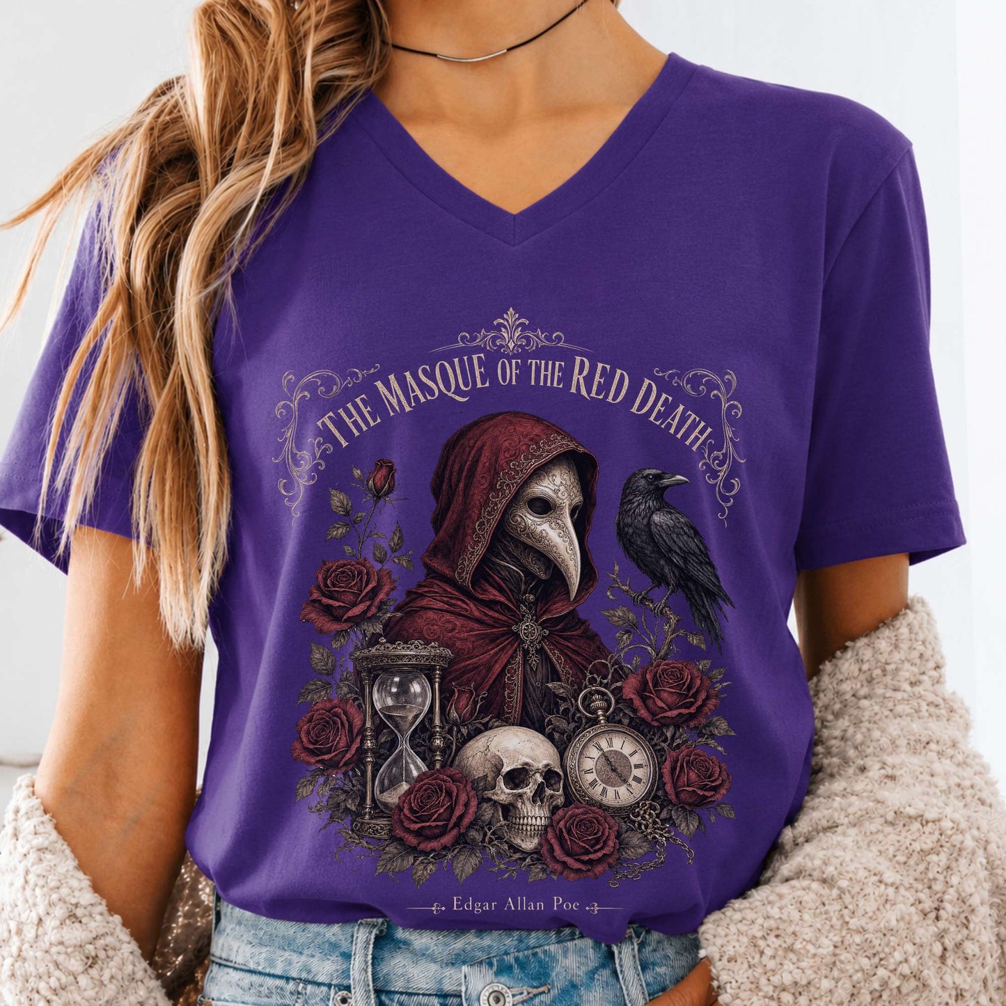 Poe's The Masque of the Red Death V-Neck