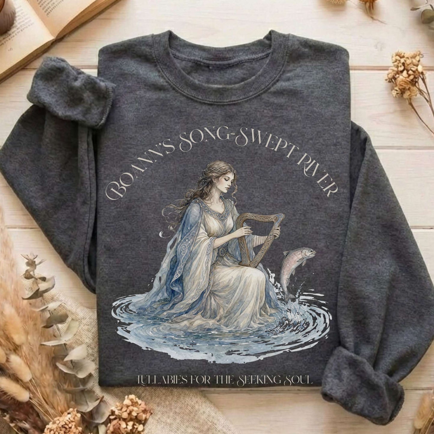 Boann's Song-Swept River Celtic Mythology Sweatshirt
