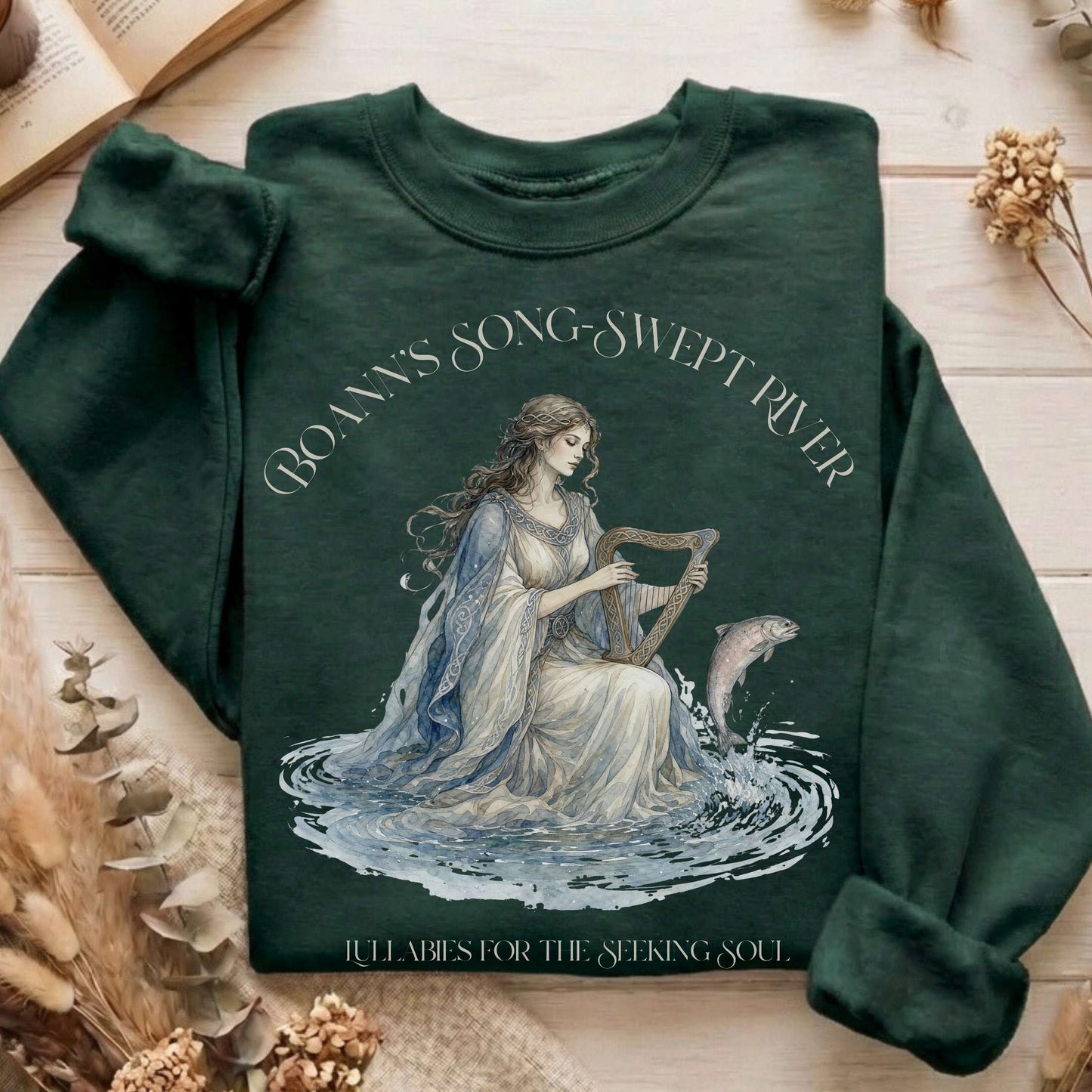 Boann's Song-Swept River Celtic Mythology Sweatshirt