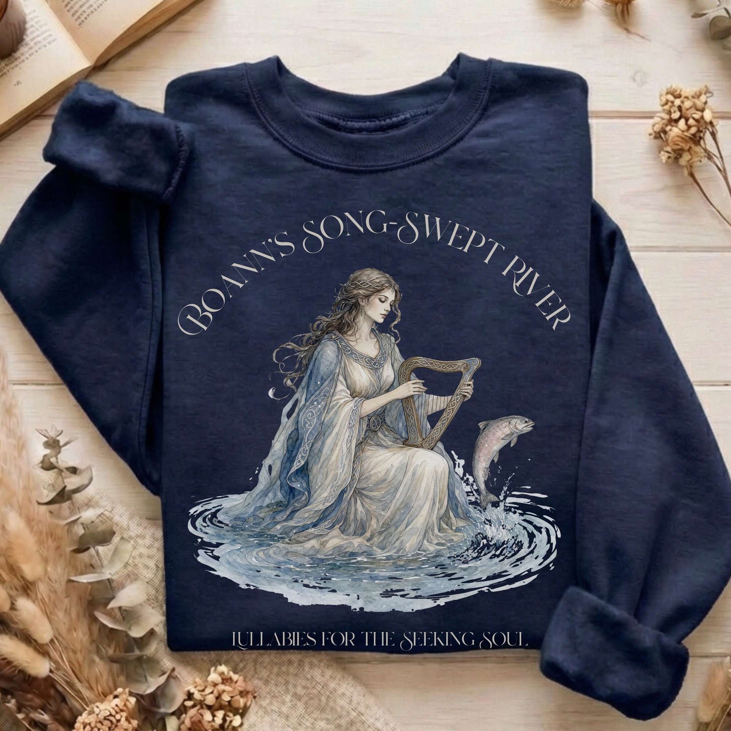 Boann's Song-Swept River Celtic Mythology Sweatshirt