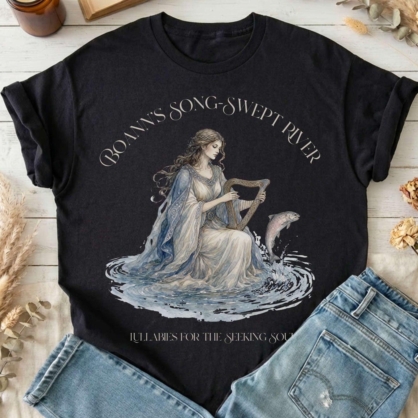 Boann's Song-Swept River Celtic Mythology T-Shirt