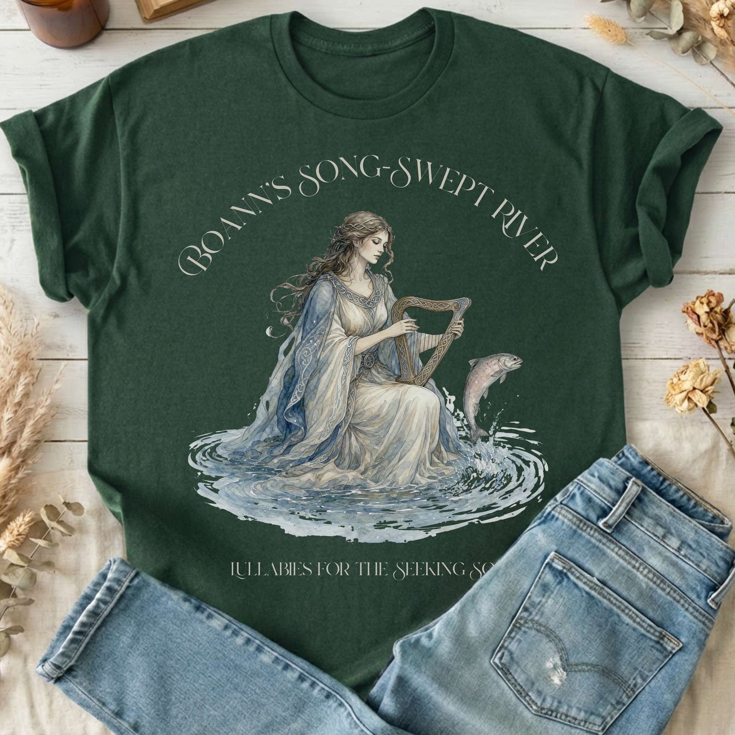 Boann's Song-Swept River Celtic Mythology T-Shirt