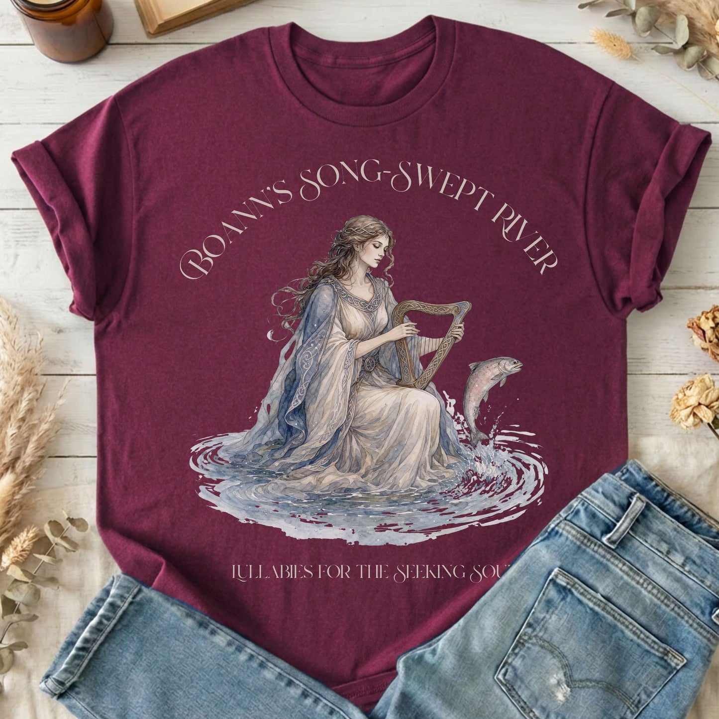 Boann's Song-Swept River Celtic Mythology T-Shirt