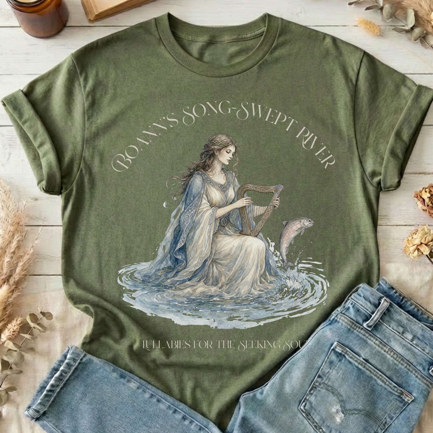 Boann's Song-Swept River Celtic Mythology T-Shirt