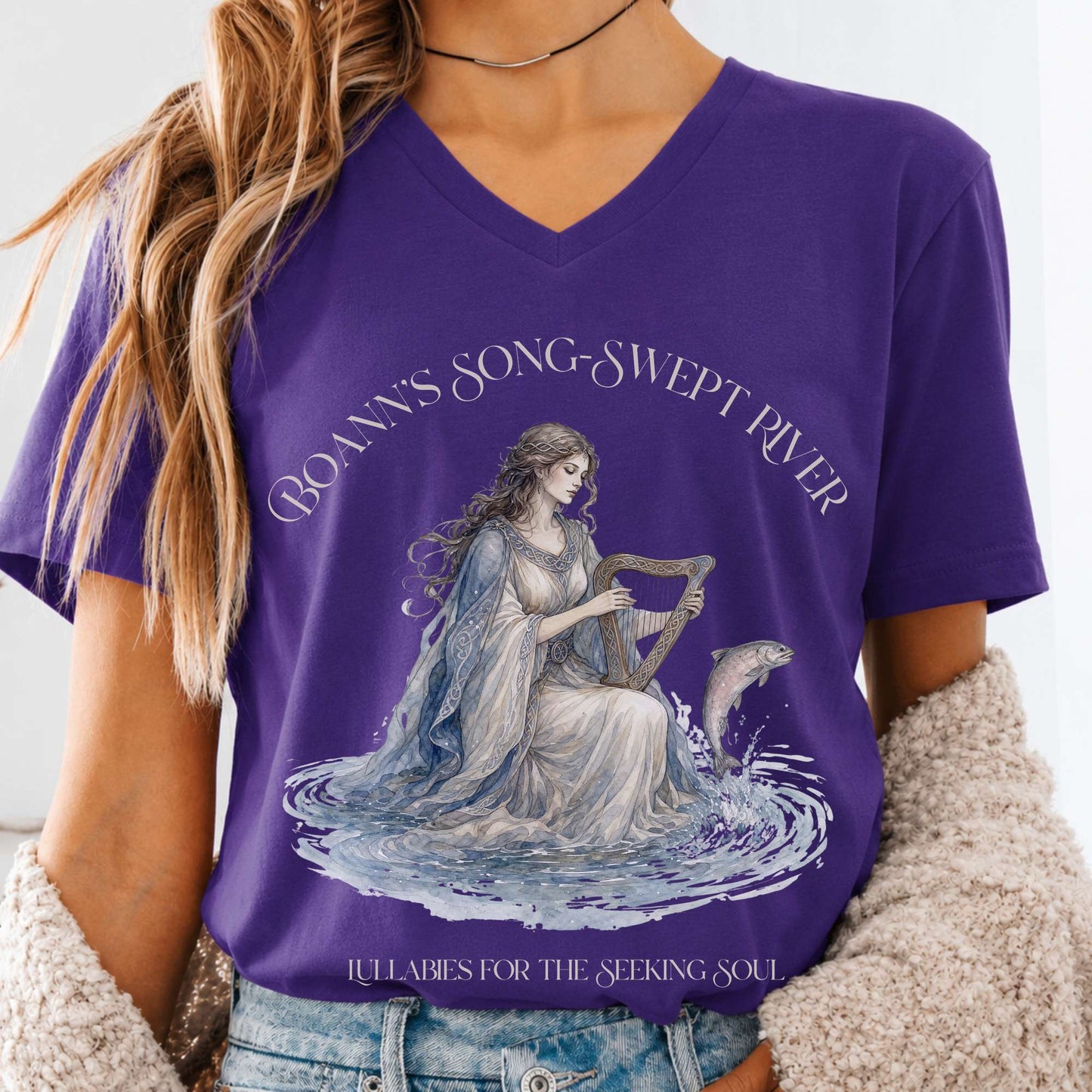 Boann's Song-Swept River Celtic Mythology V-Neck