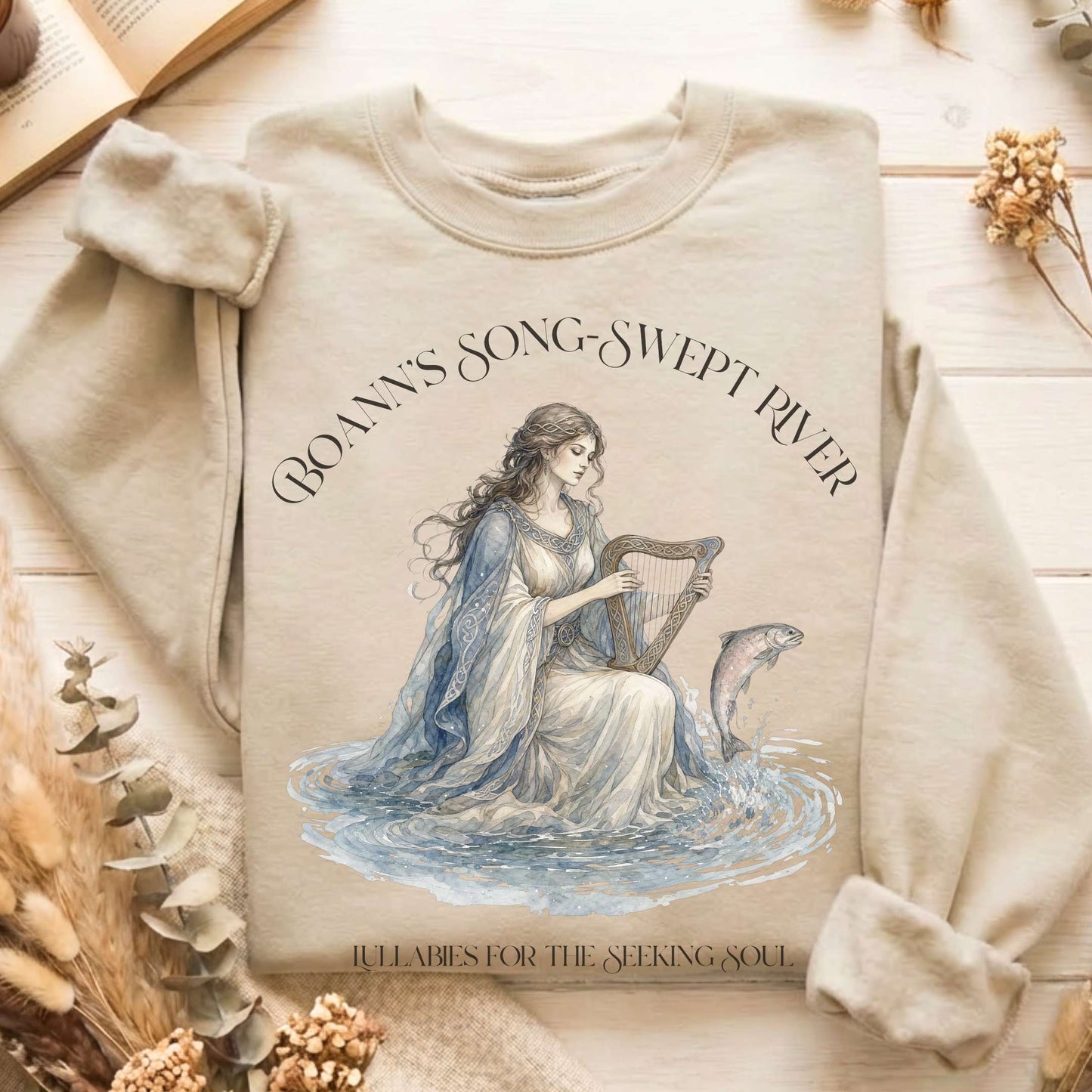Boann's Song-Swept River Celtic Mythology Sweatshirt