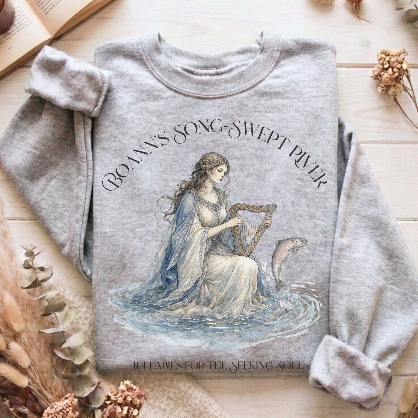Boann's Song-Swept River Celtic Mythology Sweatshirt