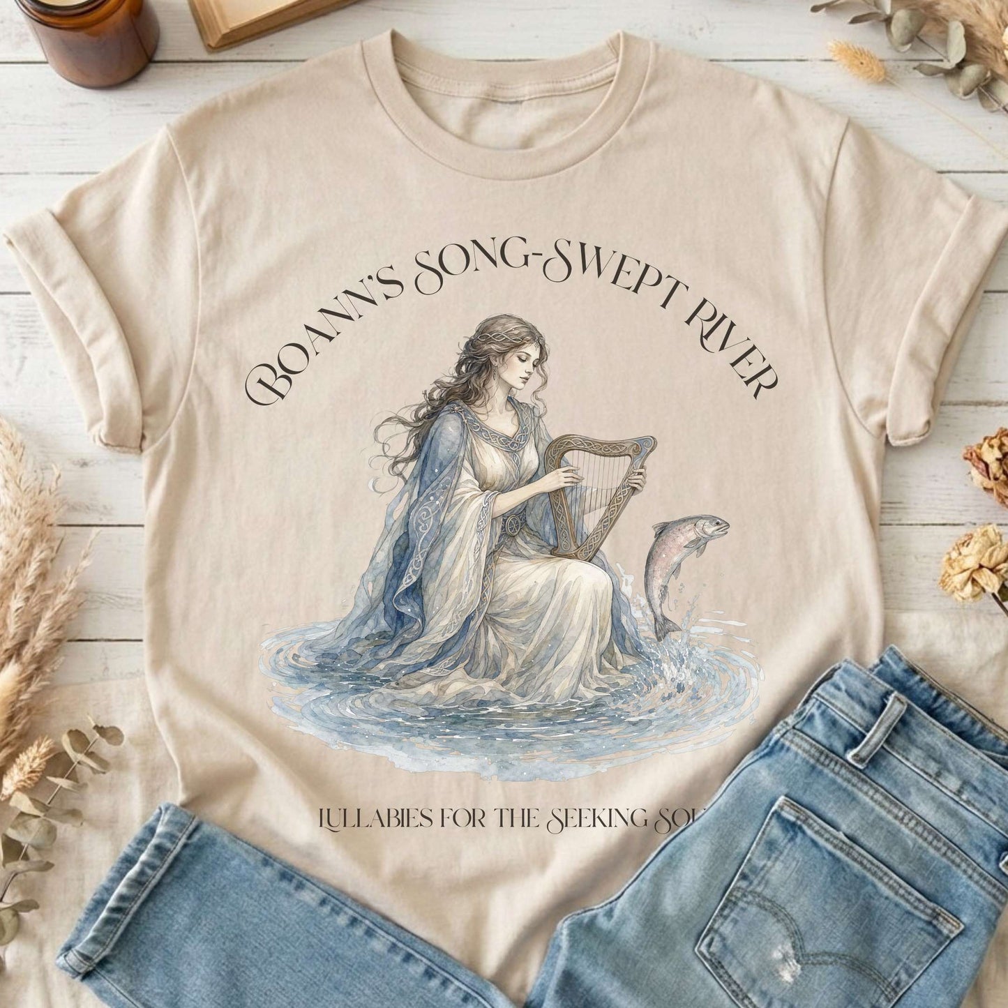 Boann's Song-Swept River Celtic Mythology T-Shirt