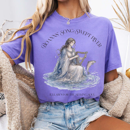 T-Shirts Violet / S Boann's Song-Swept River Celtic Mythology T-Shirt The Mystic Eden