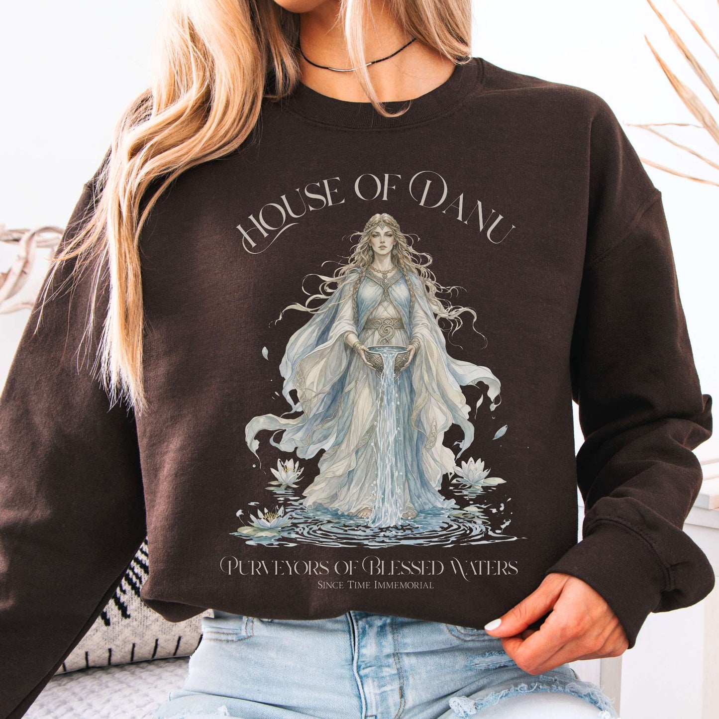 Sweatshirt Dark Chocolate / S House of Danu Celtic Mythology Crewneck Sweatshirt The Mystic Eden