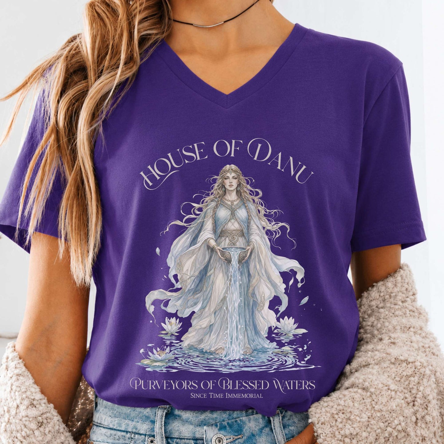 House of Danu Celtic Mythology V-Neck