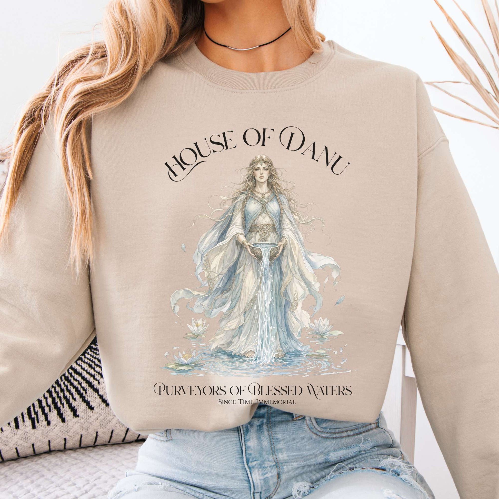 Sweatshirt Sand / S House of Danu Celtic Mythology Crewneck Sweatshirt The Mystic Eden