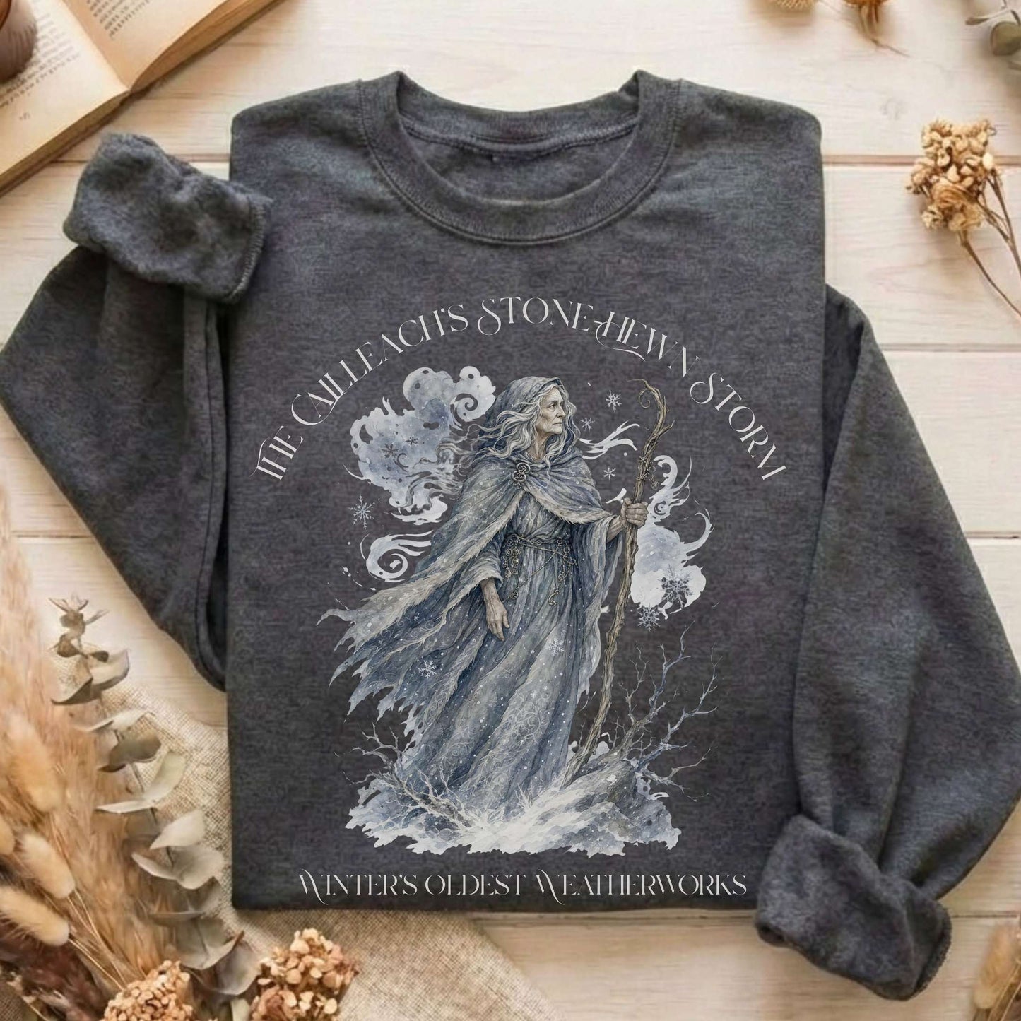 The Cailleach's Stone-Hewn Storm Irish Mythology Sweatshirt