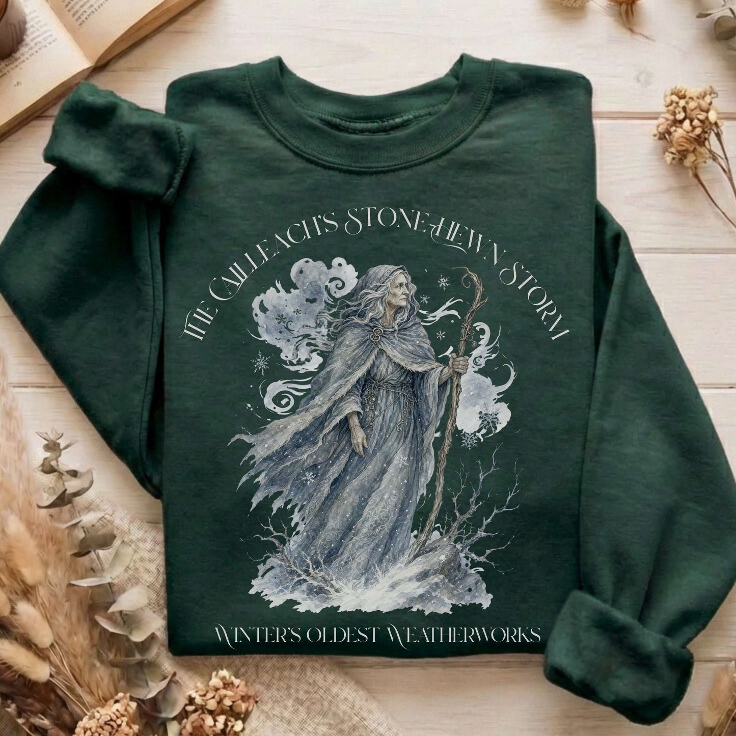 The Cailleach's Stone-Hewn Storm Irish Mythology Sweatshirt