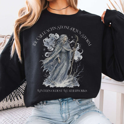 Sweatshirt Black / S The Cailleach's Stone-Hewn Storm Irish Mythology Crewneck Sweatshirt The Mystic Eden