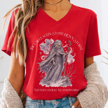 The Cailleach's Stone-Hewn Storm Irish Mythology V-Neck