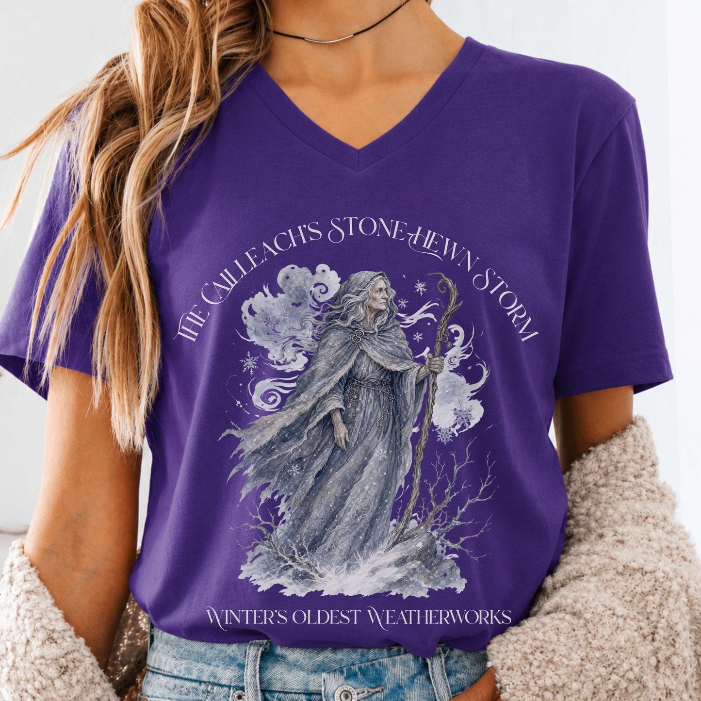 The Cailleach's Stone-Hewn Storm Irish Mythology V-Neck
