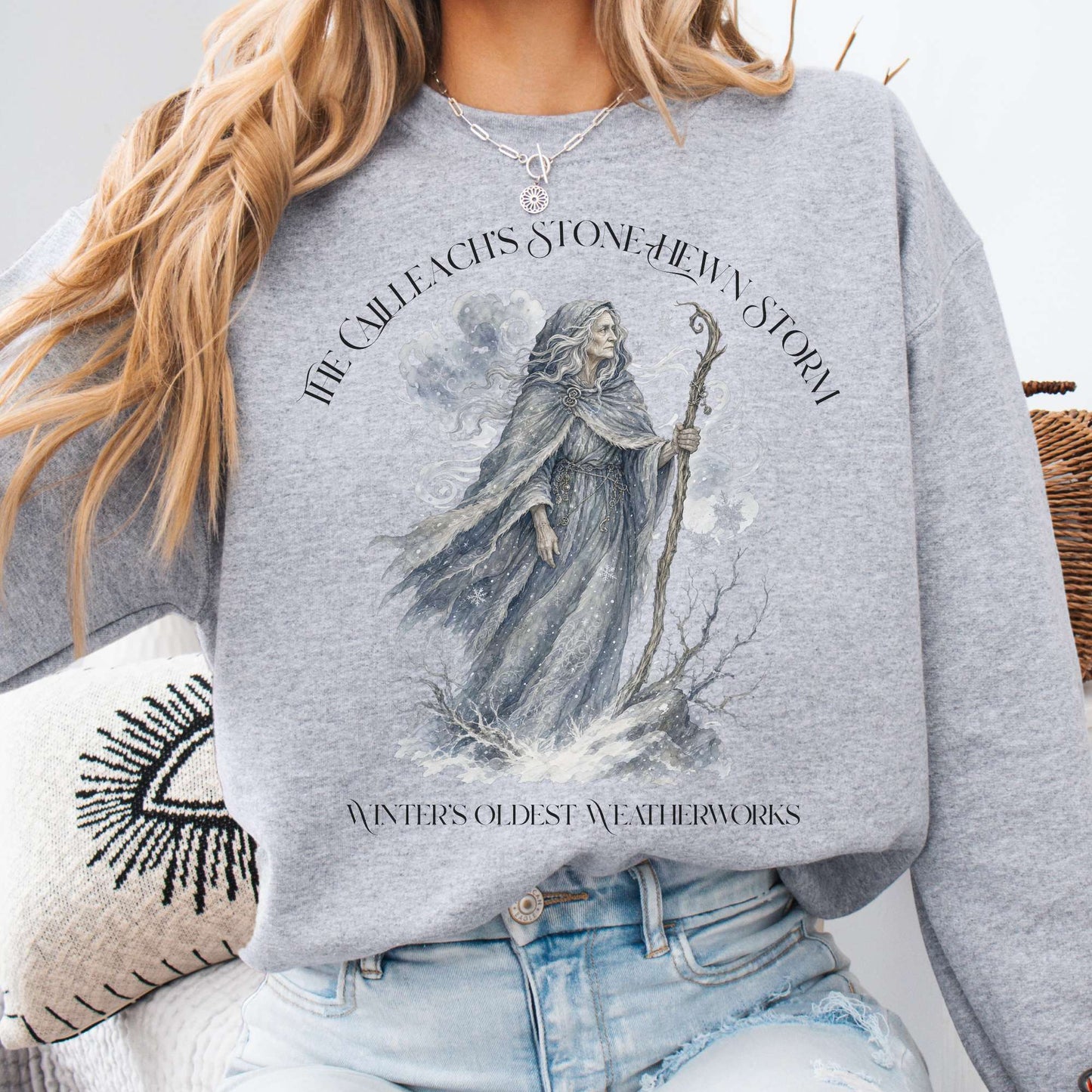 The Cailleach's Stone-Hewn Storm Irish Mythology Sweatshirt