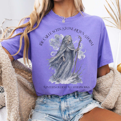 T-Shirt Violet / S The Cailleach's Stone-Hewn Storm Irish Mythology T-Shirt The Mystic Eden