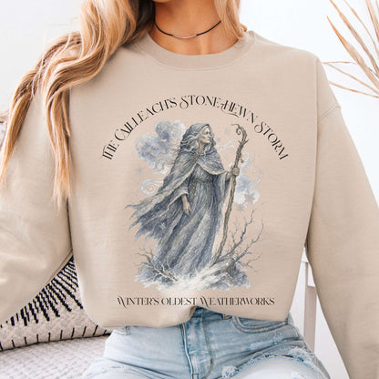 Sweatshirt Sand / S The Cailleach's Stone-Hewn Storm Irish Mythology Crewneck Sweatshirt The Mystic Eden