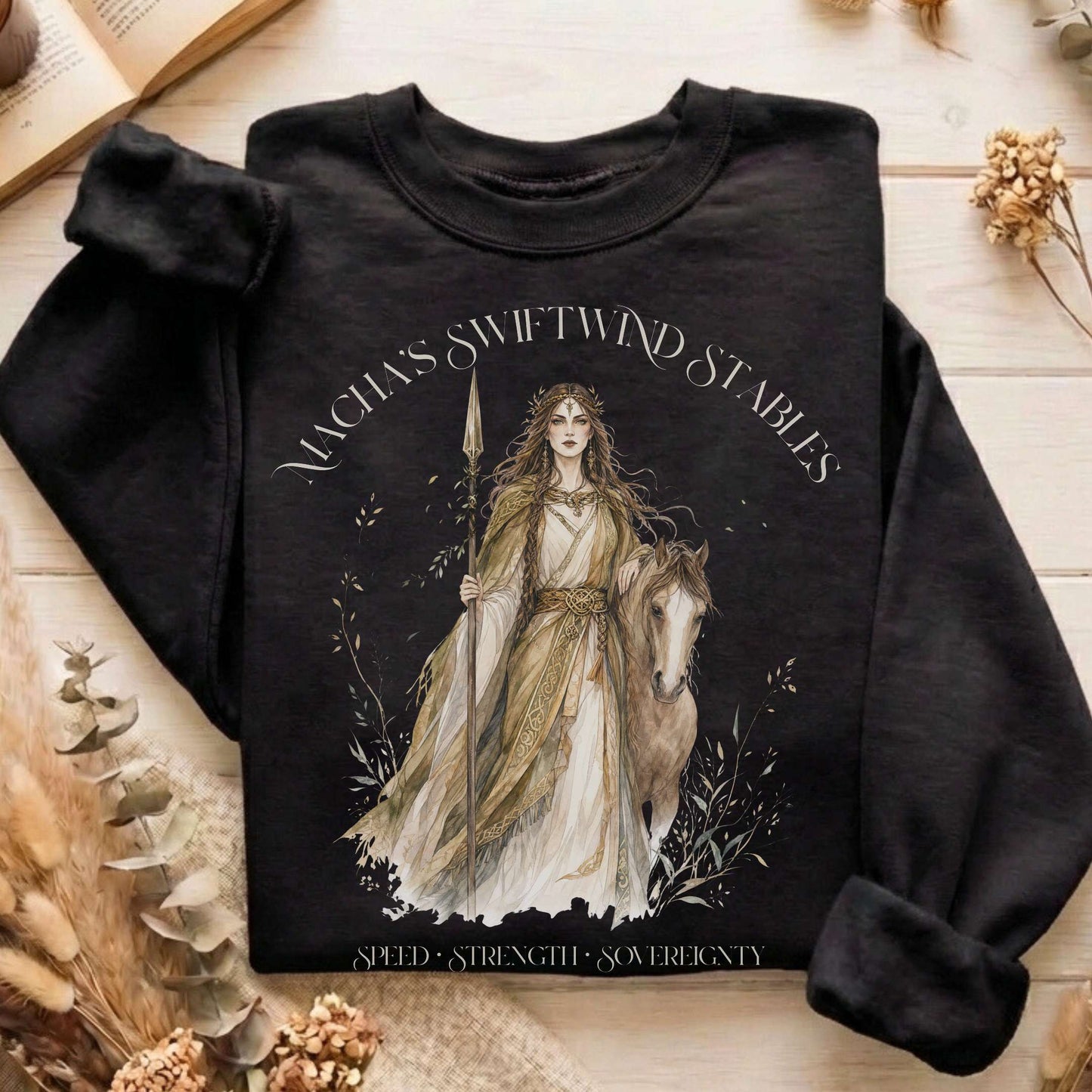 Macha's Swiftwind Stables Irish Mythology Sweatshirt