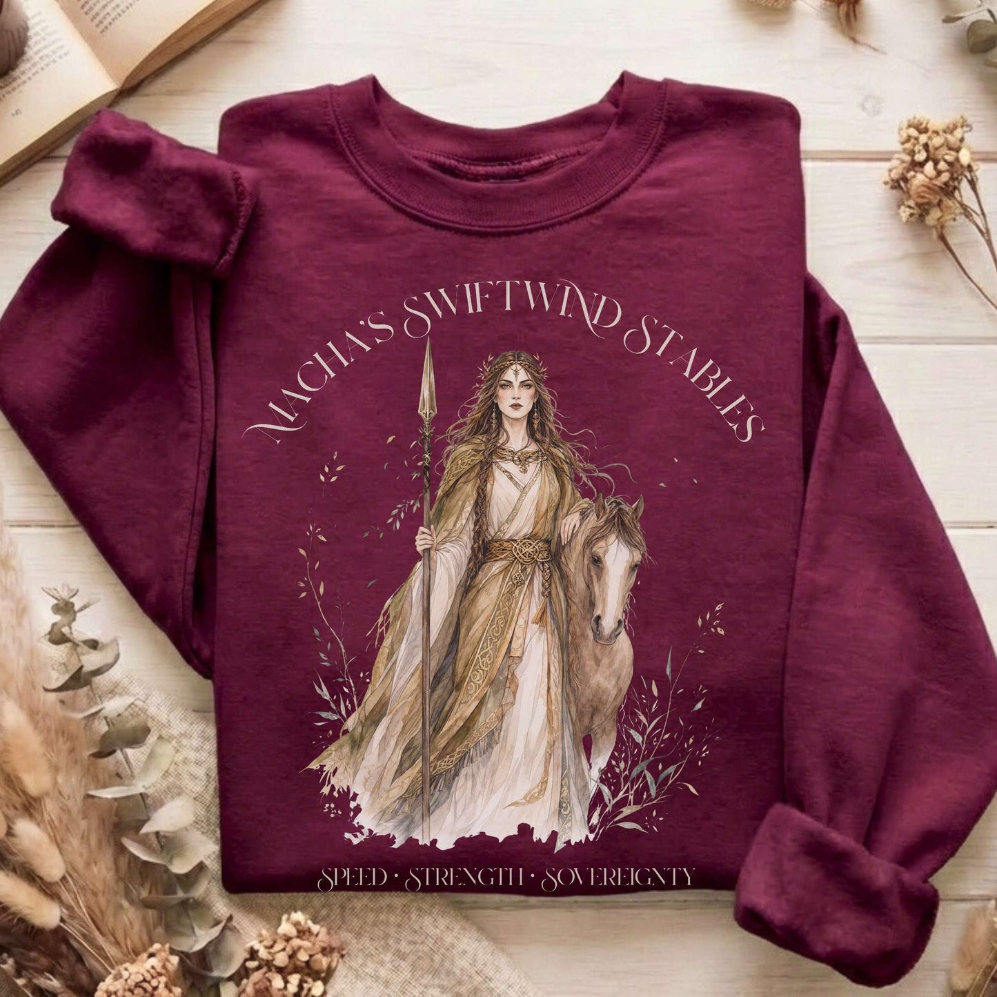 Macha's Swiftwind Stables Irish Mythology Sweatshirt