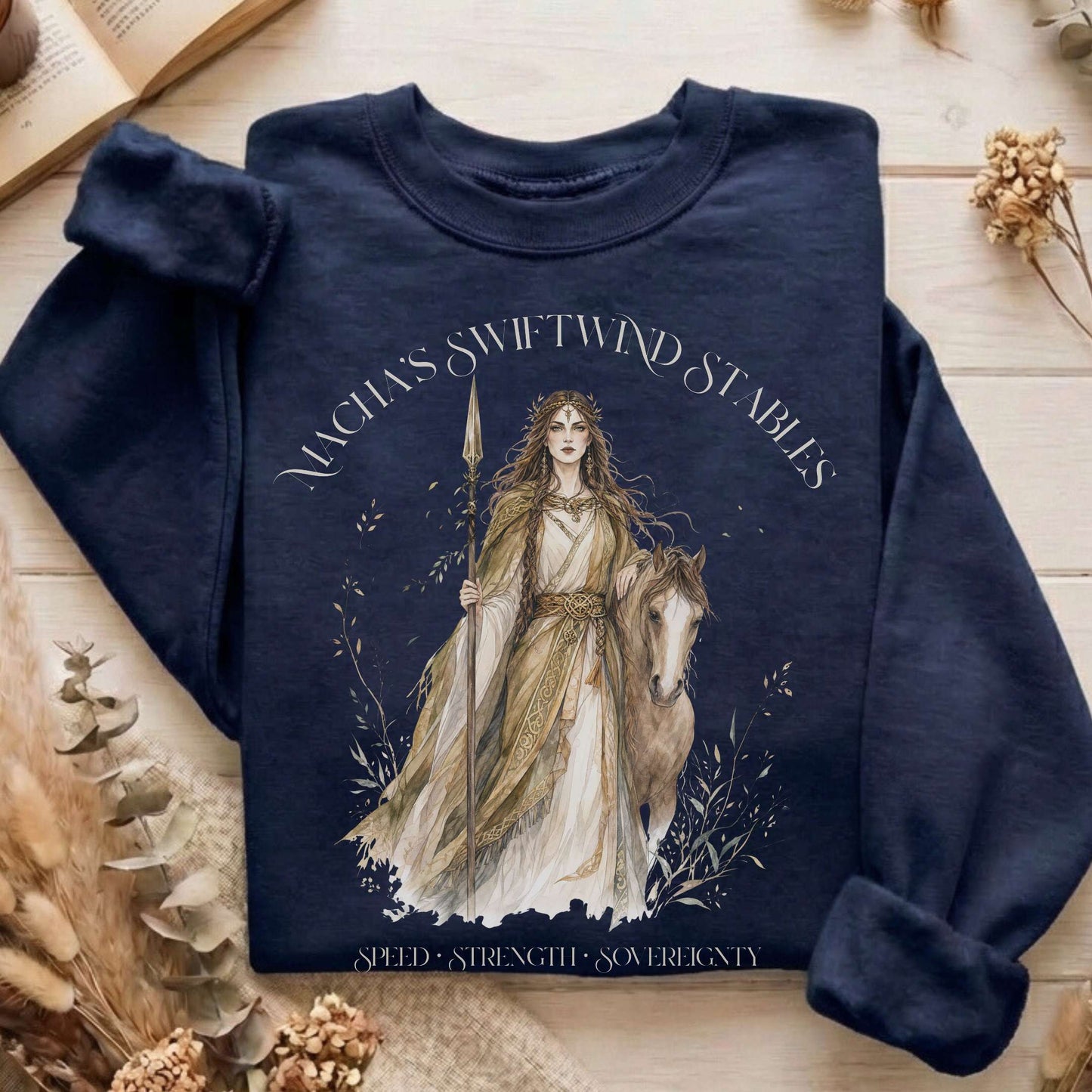 Macha's Swiftwind Stables Irish Mythology Sweatshirt