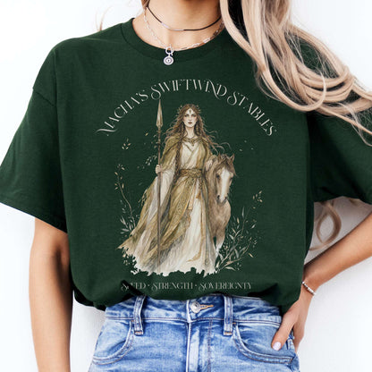 Macha's Swiftwind Stables Irish Mythology T-Shirt