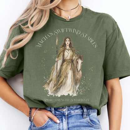 Macha's Swiftwind Stables Irish Mythology T-Shirt