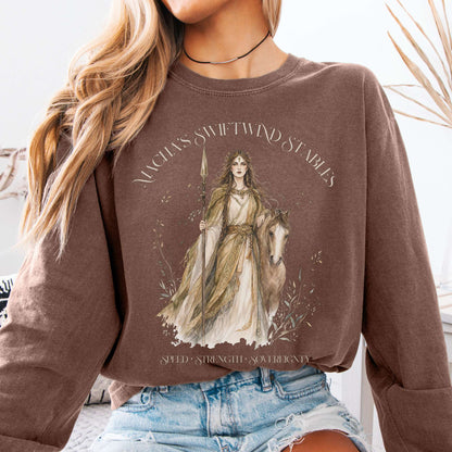Long-sleeve Espresso / S Macha's Swiftwind Stables Irish Mythology Long Sleeve The Mystic Eden